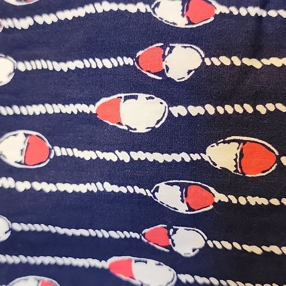 Lilly Pulitzer Nautical Navy Swim Lanes Skirt Gold Anchor Pulls Women's Size 2 - Picture 5 of 17